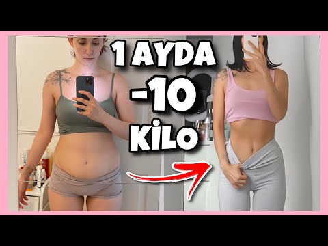 1 AYDA 10 KİLO VERMEK İÇİN BİR GÜN BOYUNCA NELER YAPIYORUM?