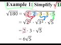 Simplifying Square Roots and Prime Numbers