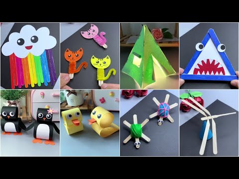 Creative Paper Crafts and Popsicle Stick Projects for Kids  Step by Step Tutorial