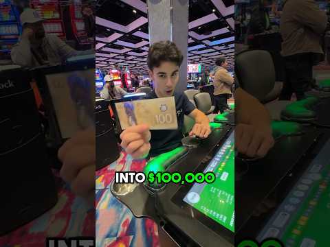 TURNING $100 TO $100,000 ON BLACKJACK 💰🙏 #shorts #cabrzy #casino #blackjack