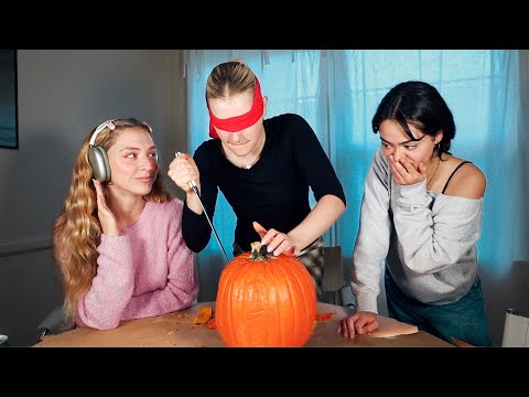 we carve pumpkins but can’t see, hear, or speak (don't try this at home)