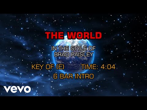 Brad Paisley – The World (Karaoke)