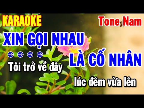 Karaoke Xin Gọi Nhau Là Cố Nhân Tone Nam Nhạc Trữ Tình Dễ Hát Nhất 2025 | Thanh Hải