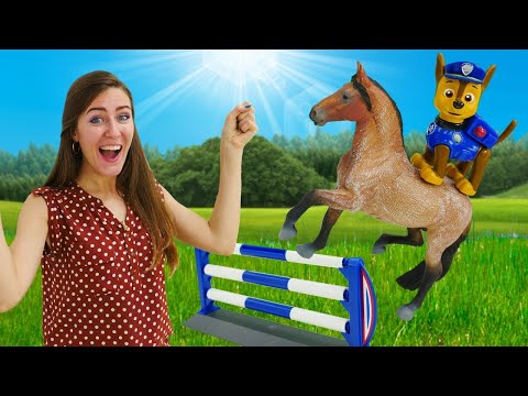 🐴🐾 Chase de la Patrulla Canina en la Granja de Caballos | La Guardería Infantil