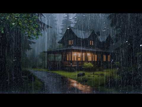 10 Hours Very Heavy Rain to Sleep FASTER - Sleep Longer with Rain Sounds for Sleeping, ASMR