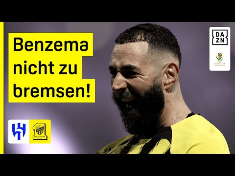 Elfer-Krimi! Benzema mit Doppelpack zum Matchwinner: Al-Hilal - Al-Ittihad | Kings Cup | DAZN