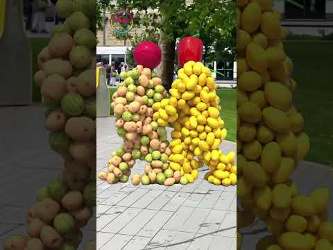 Create humanoid fruit and vegetable characters🍉🍆🍎 that can stand up, walk and fall down...