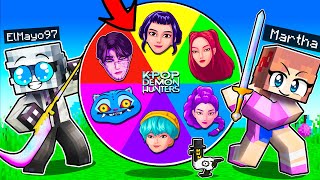 ¡La RULETA de K-POP DEMON HUNTERS en MINECRAFT! 🎯😱 - PRUEBA TU SUERTE