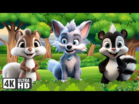 Wild Animal Sounds: Chipmunk, Skunk, Flaming, Elephant, Hippo - Animal Videos