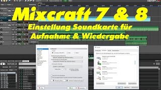 Mixcraft 7, Mixcraft 8, Aufnahme, Wiedergabe, Soundkarte, Einstellungen, Tutorial 2