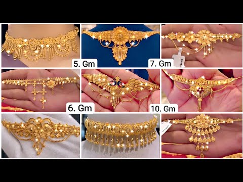 #2025 Light Weight Gold Necklace Under 10 Grams| Light Weight Gold Choker Necklace With Price EP #79