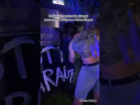 Professor concursado é flagrado pixando “Anistia é o c4r4l** caiçaras o fazem limpar e chamam a gcm