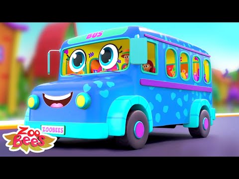 Wheels On The Bus Go Round And Round, Vehicle Songs and Nursery Rhymes for Kids