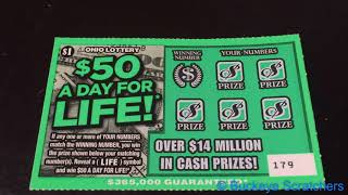 $50 A Day For Life - Ohio Lottery Instant Win Ticket