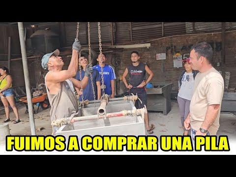 Fuimos ayudarle a Barbita a cargar una pila.