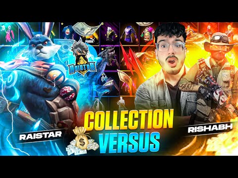 RAISTAR COLLECTION VS RISHABH 2024 COLLECTION 😱WORLD BEST COLLECTION - Garena Free Fire