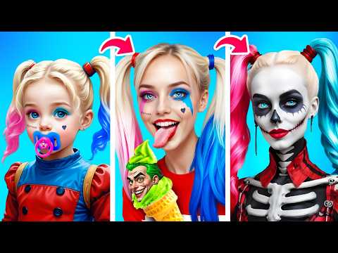 Birth to Death of Harley Quinn and Joker! Superheroes In Real Life