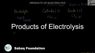 Products of Electrolysis