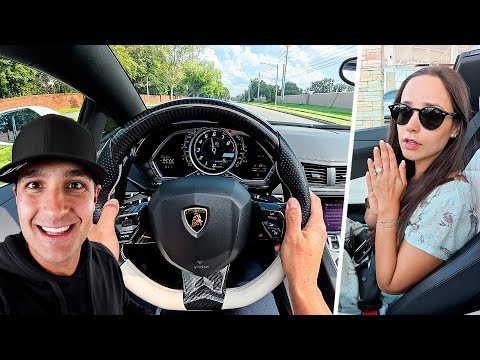 ACELERANDO  O LAMBORGHINI AVENTADOR * ESPOSA GOSTOU? *