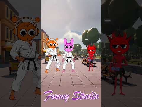 Sprunki OC Pinki Oren and Thin Raddy Funny Moments part 2