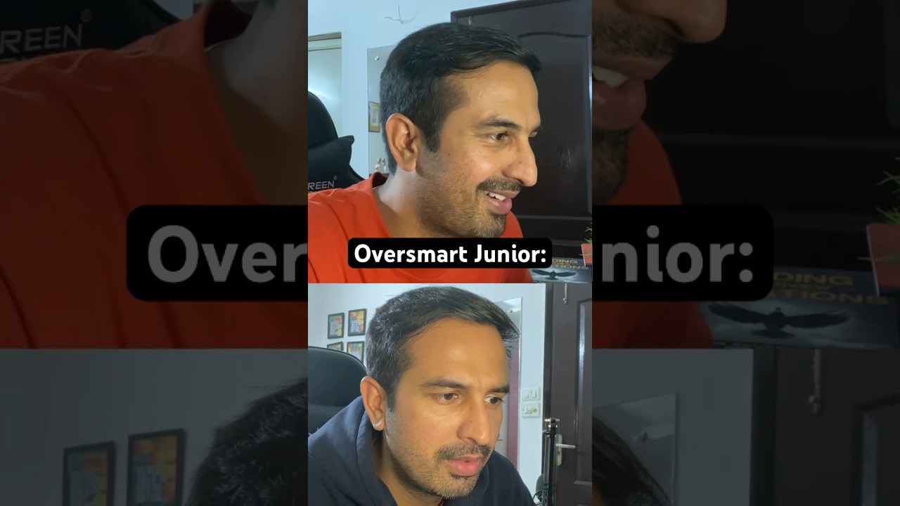Oversmart Junior Developer vs. Senior Developer 🥲 #funnyshorts #programming