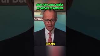 Merz tritt lieber zurück, als mit AfD zu koalieren! #afd #politik #aktuell