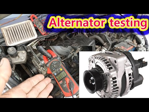 Car alternator generator testing by clamp meter. How to check dynamo current ampere service repair