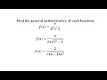 Antiderivatives and Integration Formulas