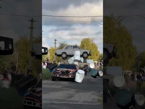 The Russians are at it again. #automobile #car #stynt #russia #deiving #tesla #lada #auto #daredevil