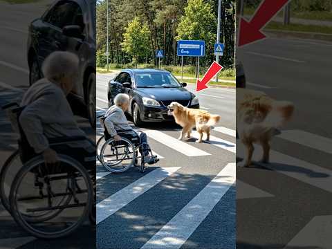 The smart dog helped the grandmother in the wheelchair cross the street. #rescue #goldenretriever
