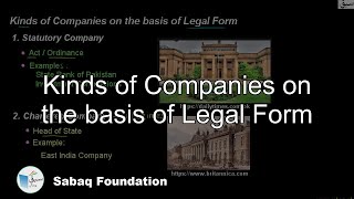 Kinds of Companies on the basis of Legal Form