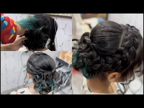 Quick Jura Hairstyle For Wedding |Easy Jura Hairstyle| |wedding Jura Hairstyle| by @hoorainsalon