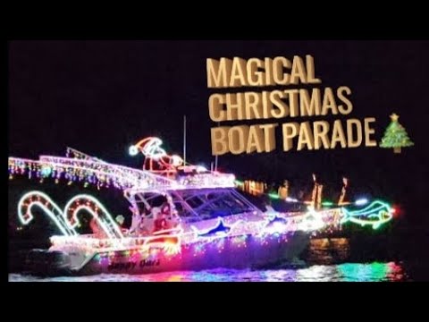 Magical Christmas boat parade in Delray Beach, FL 🎄