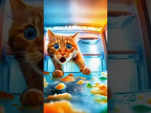 Cat Stuck In Fridge 😭😳 - mini wood toy - wood working art skill / wood / hand crafts / #shorts