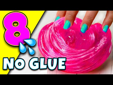 Testing 8 NO GLUE SLIME, 1 INGREDIENT, and WATER SLIME RECIPES!