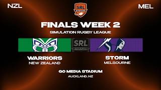 New Zealand Warriors V Melbourne Storm | Season 2,  Finals Week 2 | SRL 2.0