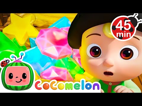 Shapes Everywhere! JJ’s Treasure Hunt Surprise! 🟢💎 | CoComelon Animal Time | Animals for Kids