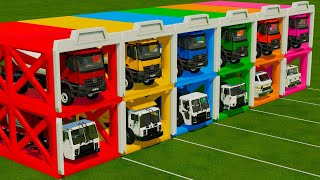 TRANSPORTING GARBAGE TRUCKS & MIXER TRUCKS WITH NEW TRUCKS! - Farming Simulator 22