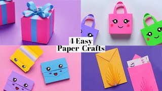 4 Easy Paper Crafts | Paper Craft | Paper Craft Ideas
