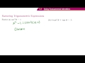 Factoring Trigonometric Expressions