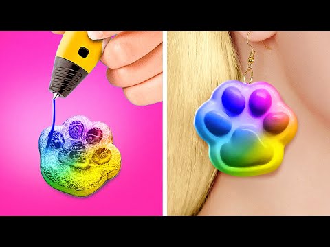 ADORABLE EPOXY RESIN VS 3D PEN CRAFTS || Brilliant Drawing Hacks and Art Tricks by 123 GO!