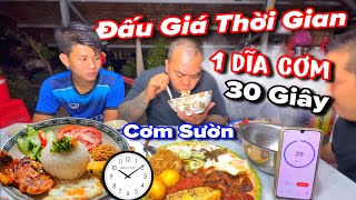 Thử Thách Ăn Cơm Sườn Phiên Bản Đấu Giá Thời Gian | Thánh Xàm Ăn Dĩa Cơm Sườn 30 Giấy