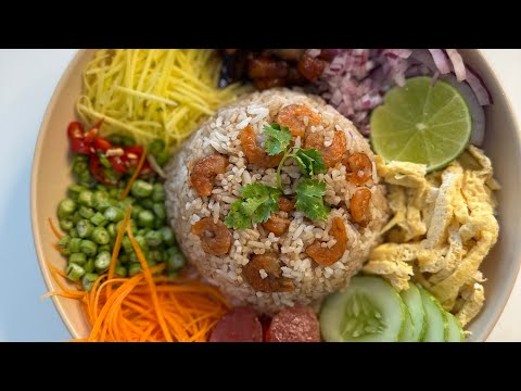 Recipe Thai stir-fried rice (khao kuk grapi)