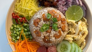 Recipe Thai stir-fried rice (khao kuk grapi)