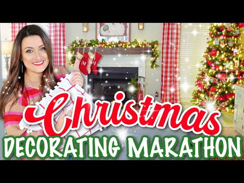 CHRISTMAS DECORATING MARATHON | Christmas Decorating Ideas 2024