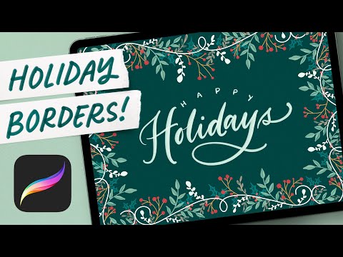 CREATE Stunning Holiday Cards FAST with Festive Borders in Procreate!