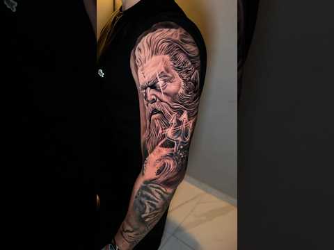 Possêidon. Processo em #asmr #tattoo