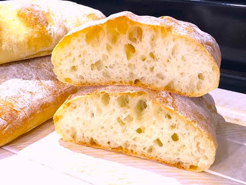 ЧИАБАТТА Хлеб без Замеса невероятной вкусноты за 10 мин личного времени. Проверенный Рецепт