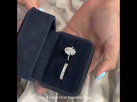 4 carat Oval Diamond Engagement Ring