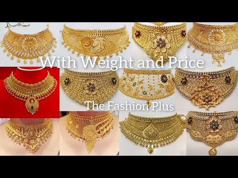 Latest Gold Choker Necklace Design with Weight and Price #thefashionplus